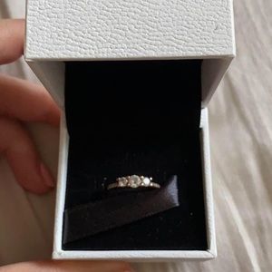 Pandora Clear Three-Stone Ring